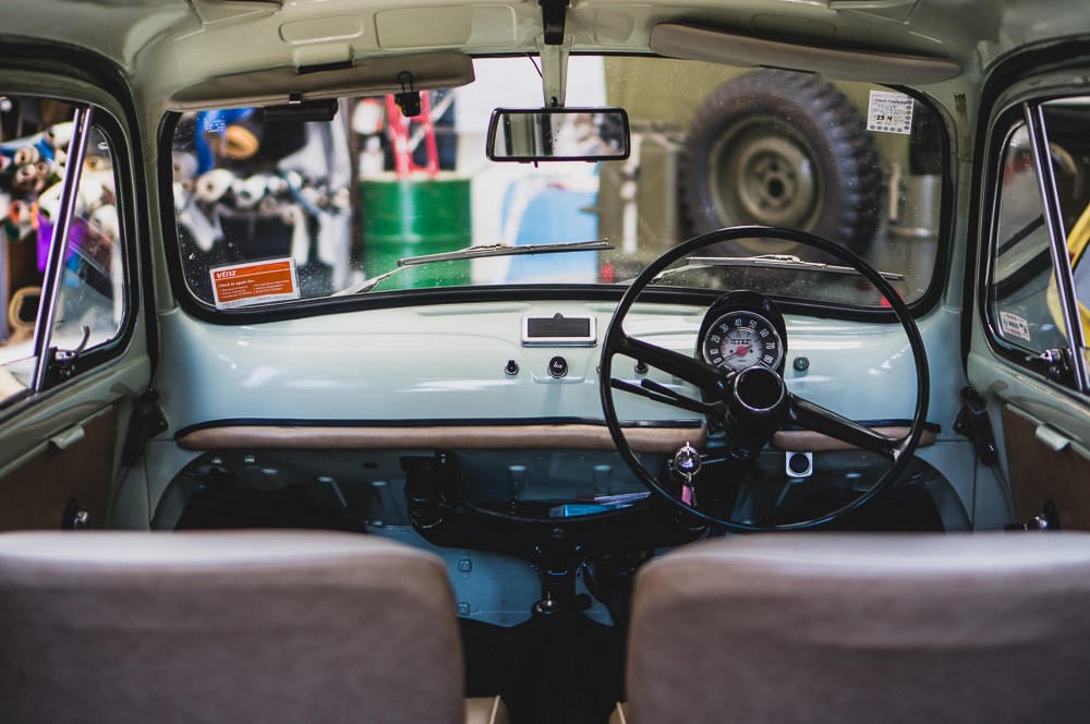 Interior of Restored Fiat Bambino Wagon