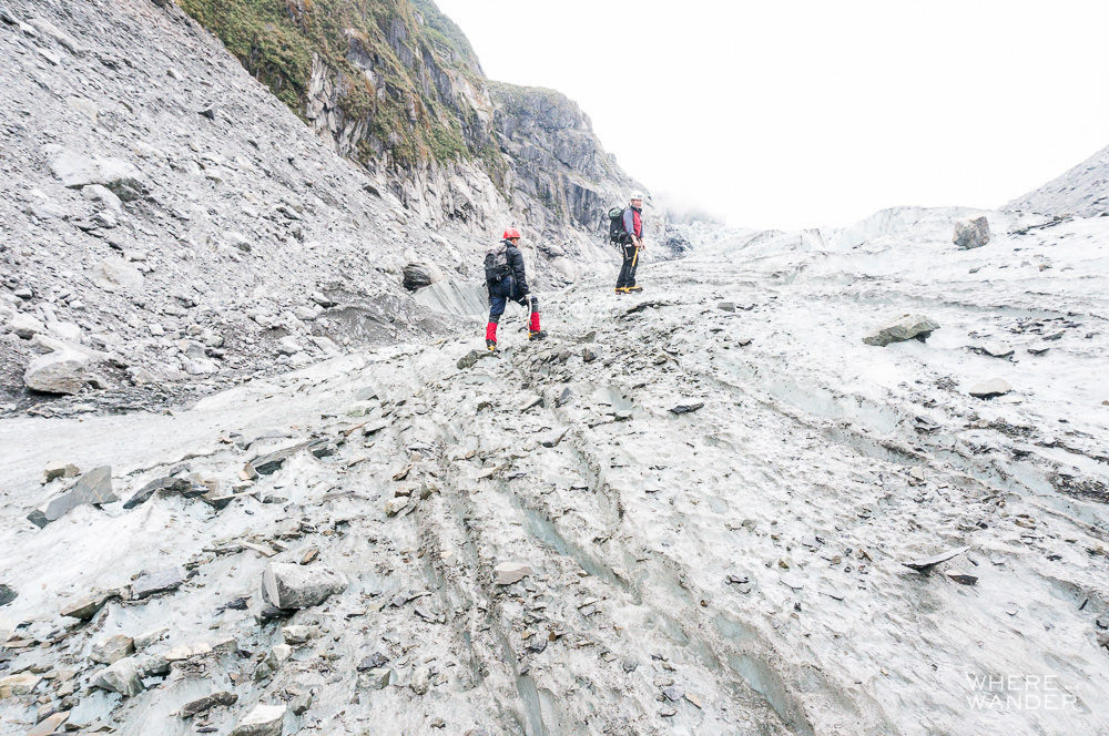Ice climbers hiking at Fox Glaciers