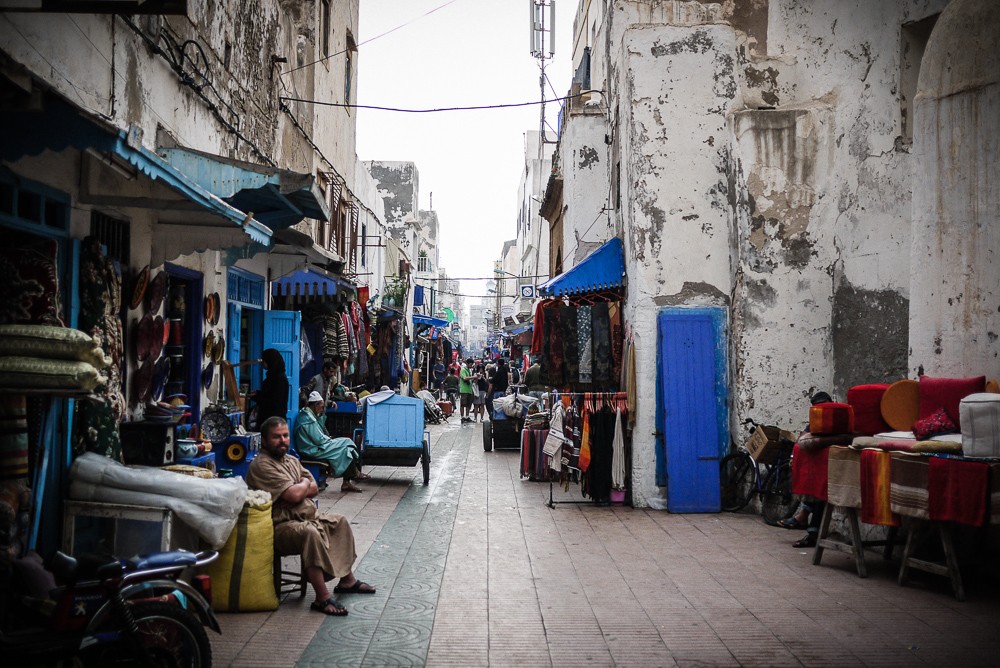 Vendors in Essaouira, Morocco