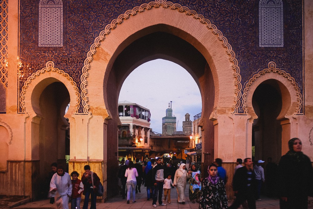 Fes Blue Gate Entrance Old Souk