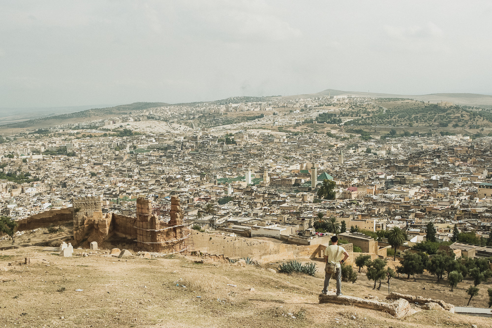 View Of Fes Old Souk From Outside Of Wall