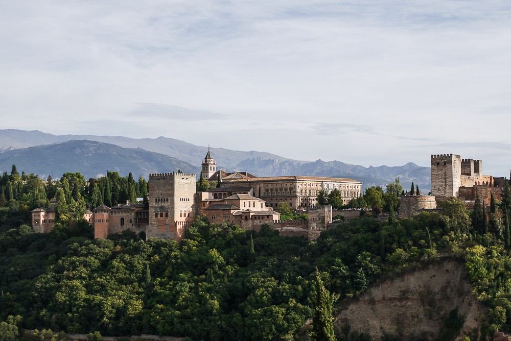 View of the Alhambra fortress from the Albayzin