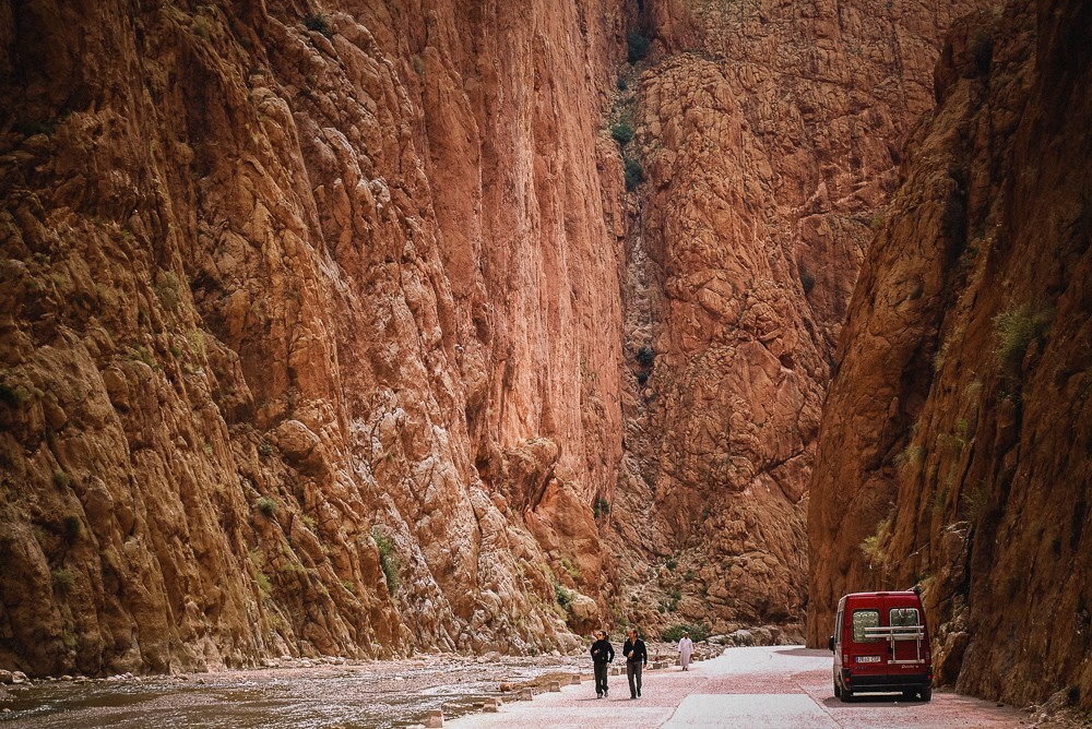 Hikers in Dades Gorge