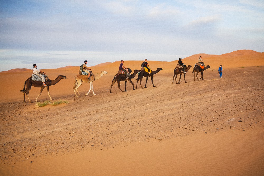 Camel Ride Through Merzouga Desert Sand Dunes