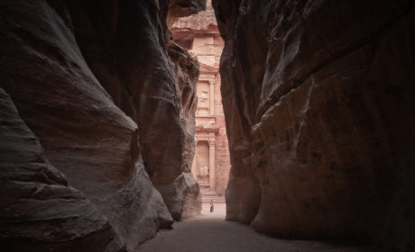 Entrance to Lost City of Petra in Jordan