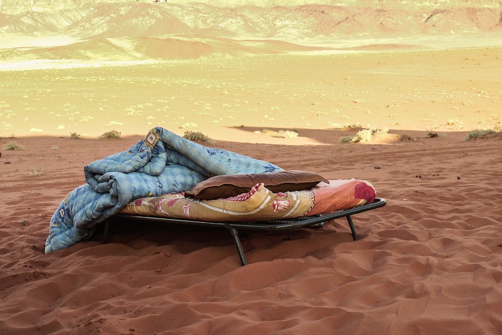 Bedouin Camp Bed In Desert