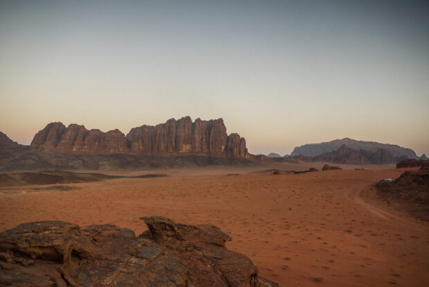 Bedouin Camp At Sunrise in Wadi Rum, Jordan