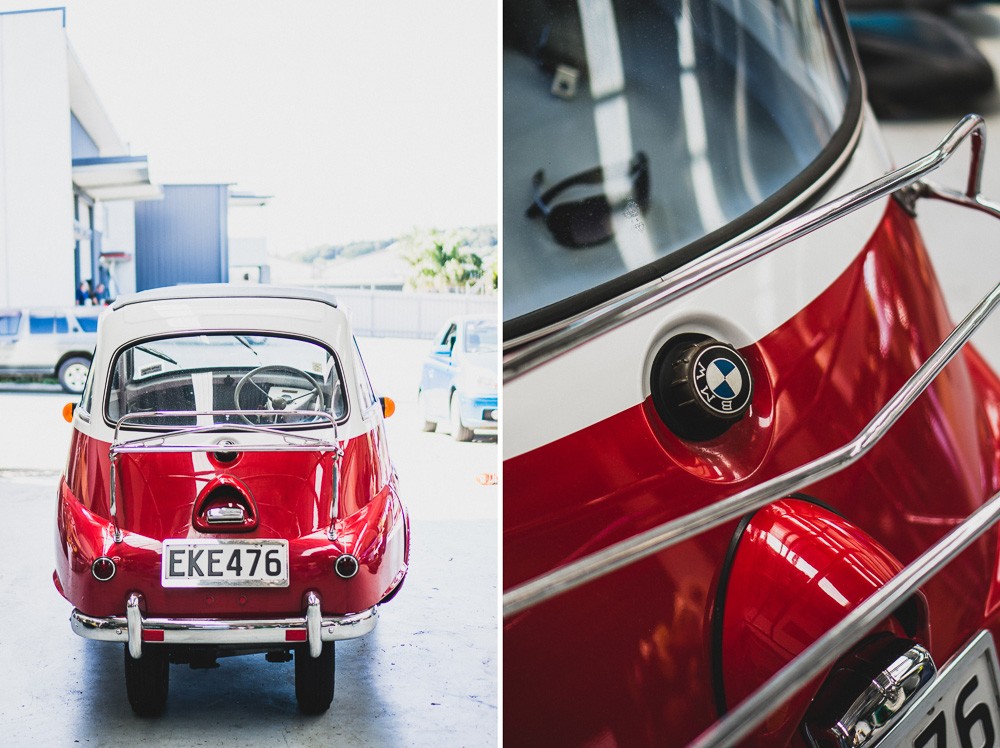 Vintage Restored BMW Isetta Back View