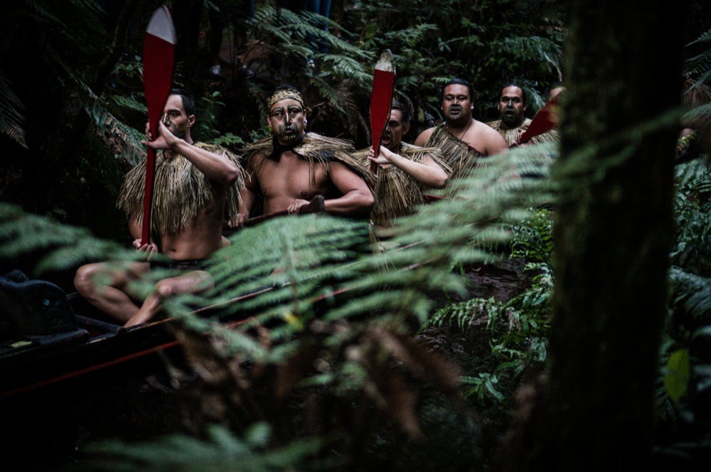 Mitai Village Warriors In Waka War Canoe