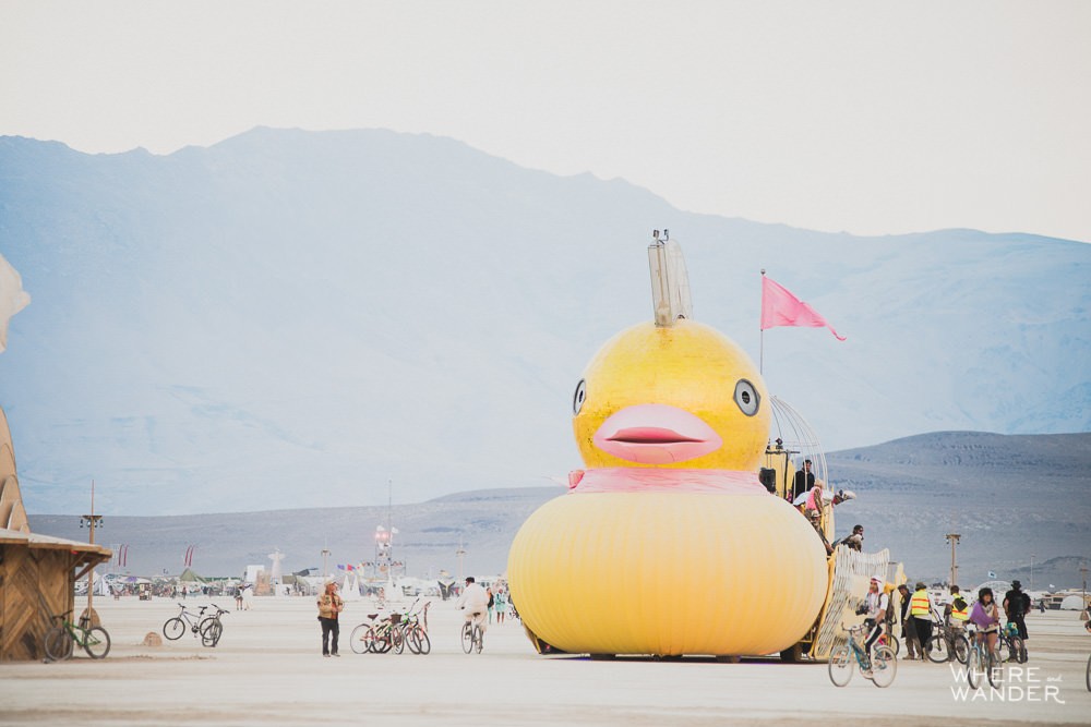 Rubber Duck Art Car at Burning Man