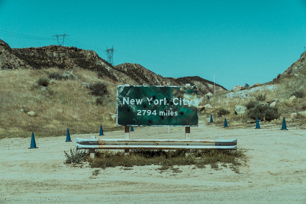 Post Apocalyptic New York Sign At Blue Cloud Movie Ranch