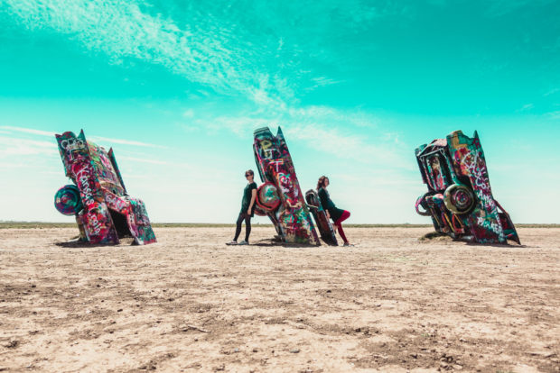 Road Trip stop at Cadillac Ranch in Amarillo, Texas