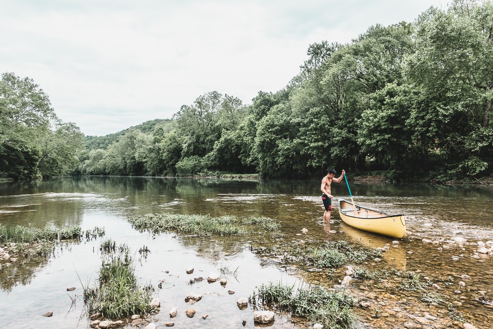 Canoeing down North Fork River