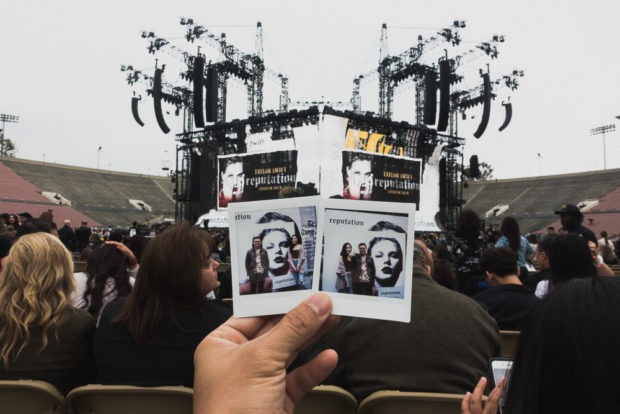 Instax Polaroids at Taylor Swift at Rose Bowl During Reputation Stadium Tour Concert