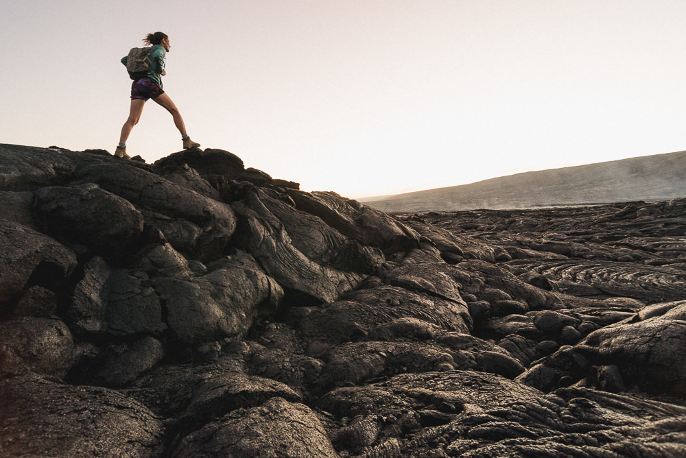 Girl Backpacking Alone In Hawaii