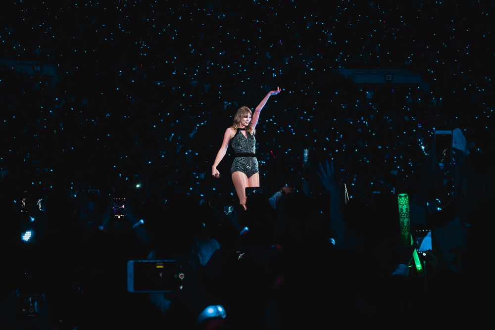 Taylor Swift at Rose Bowl During Reputation Stadium Tour Concert