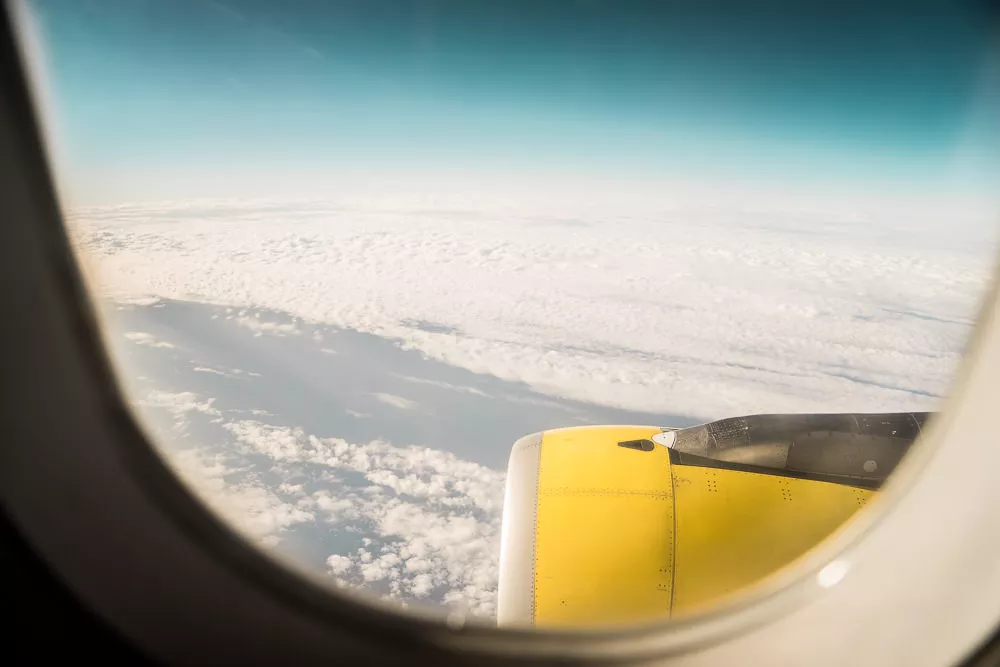 View from Lufthansa Flight Window