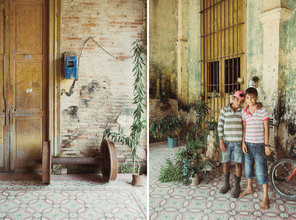 Portrait of two Cuban boys outside Trinidad