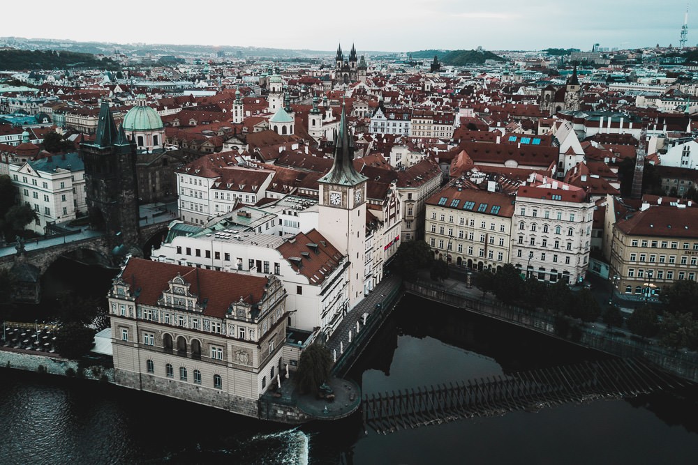 Central Prague From Drone