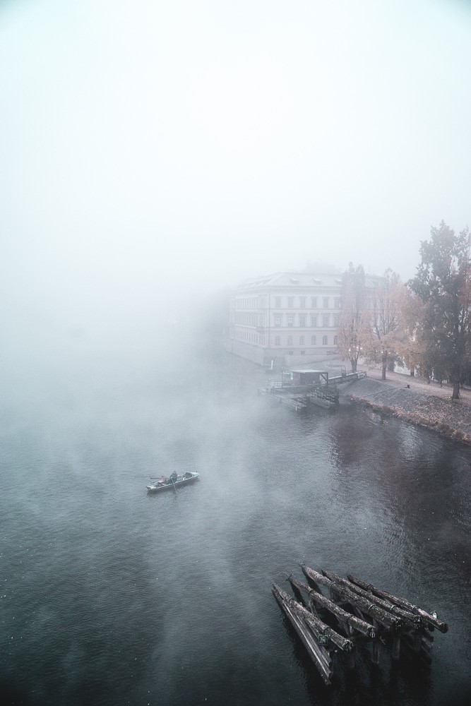 Misty Prague River
