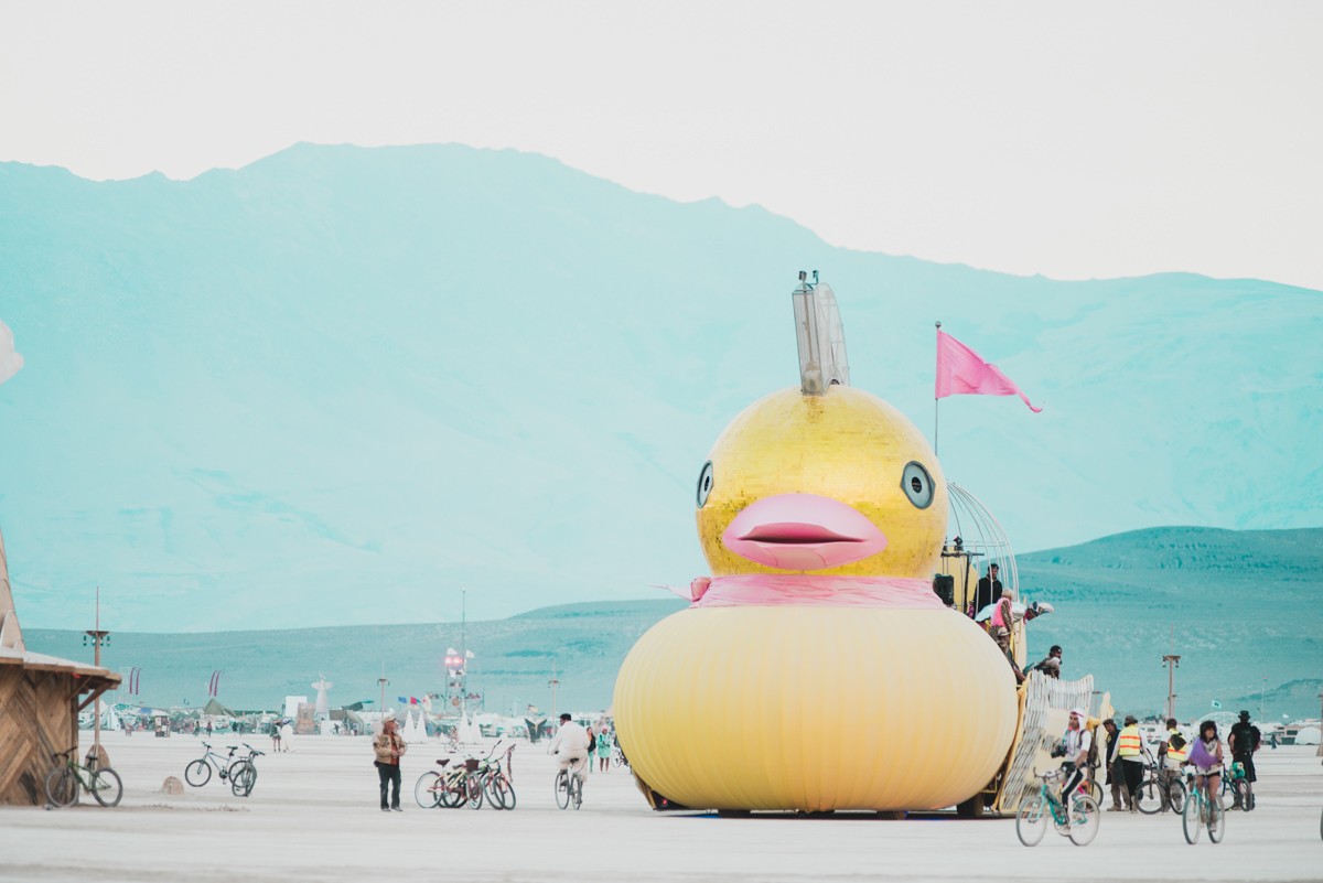 Giant Rubber Duck Mutant Car At Burning Man 