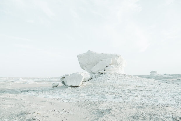 White Desert of Bahariya In Egypt