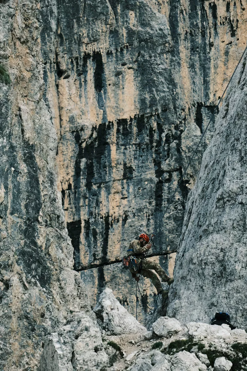 Rock Climber at Cinque Torri
