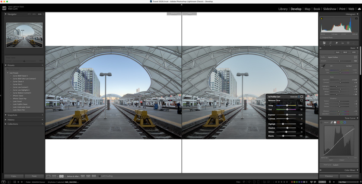 TourBox Dynamic Panels in Adobe Lightroom