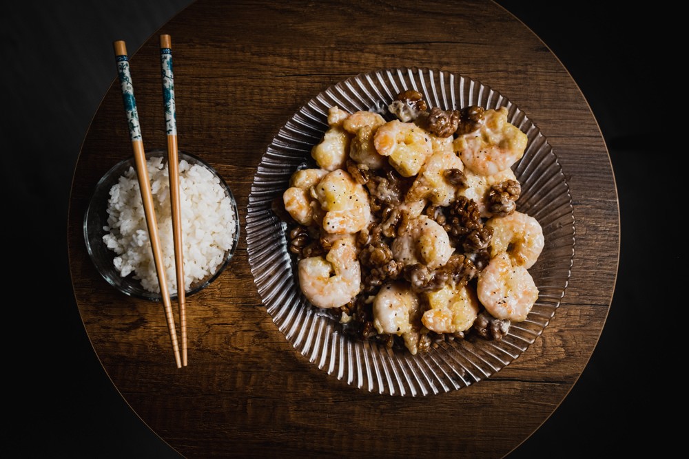 Walnut Shrimp Chinese Food Photography