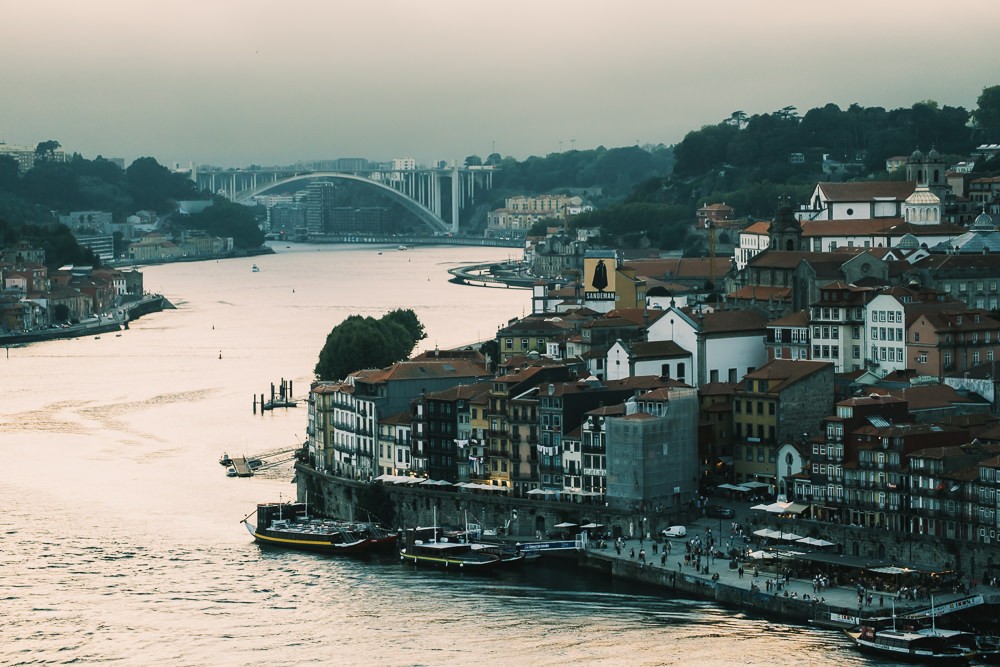Porto sunset from Jardim de Morro