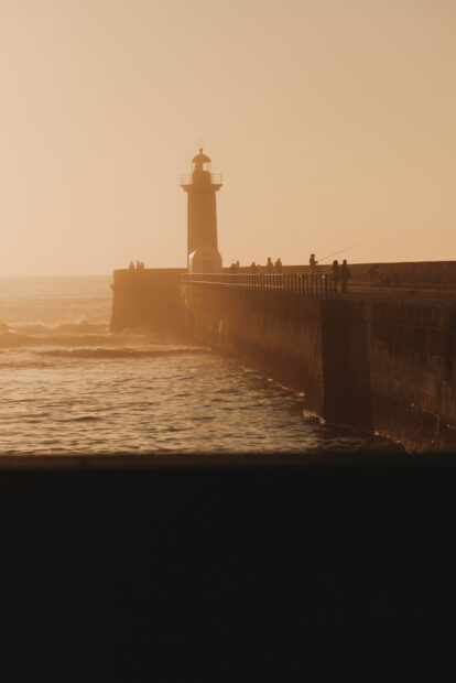Sunset at Farolim Felgueiras and Farolim da Barra do Douro
