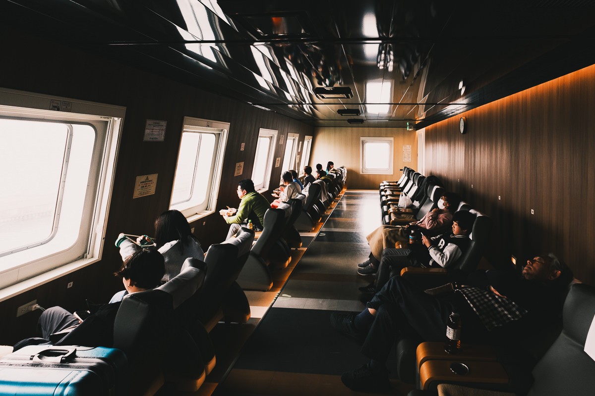 Comfortable seats on Aomori Ferry
