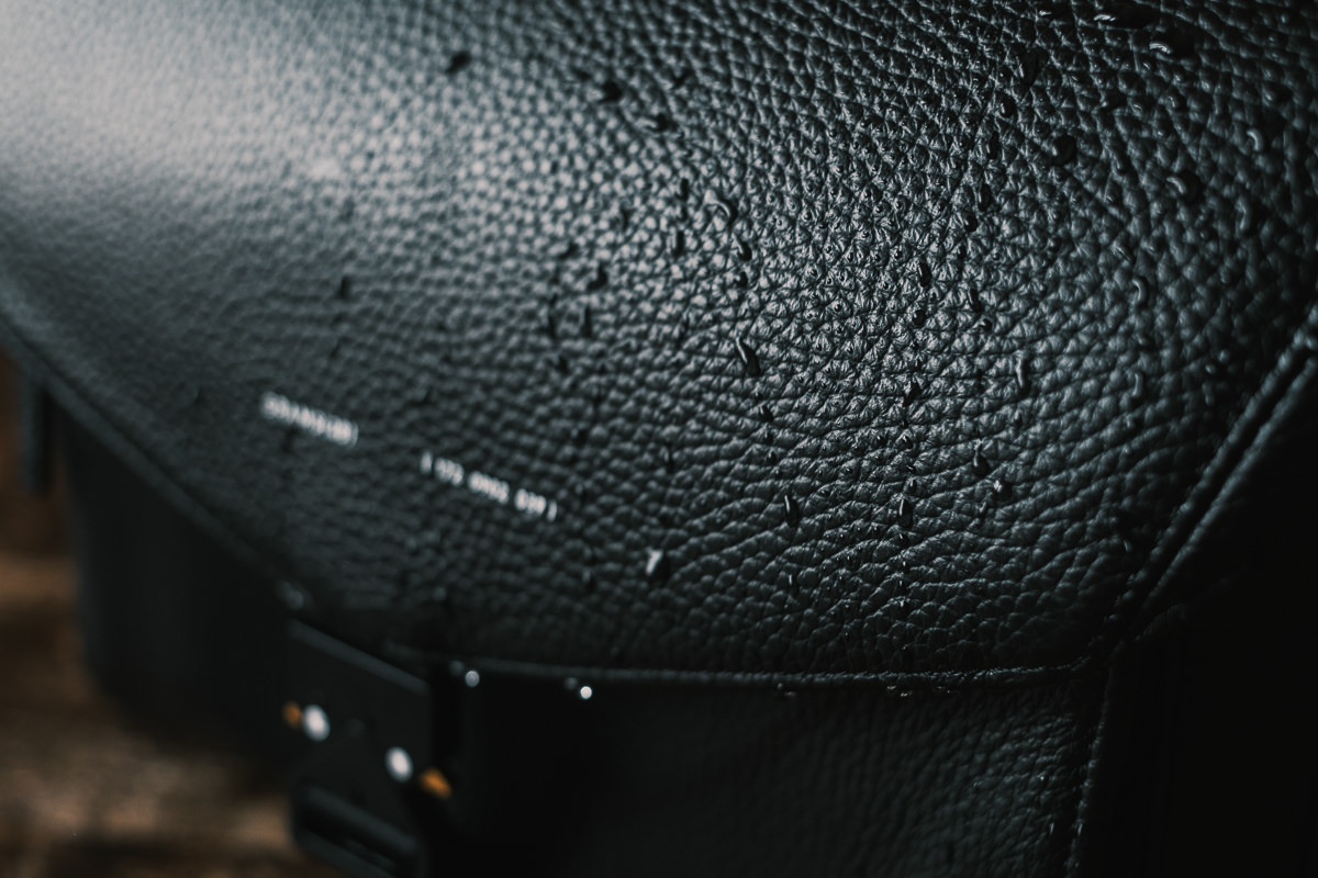 Water beading off Grams28 172 Camera Bag