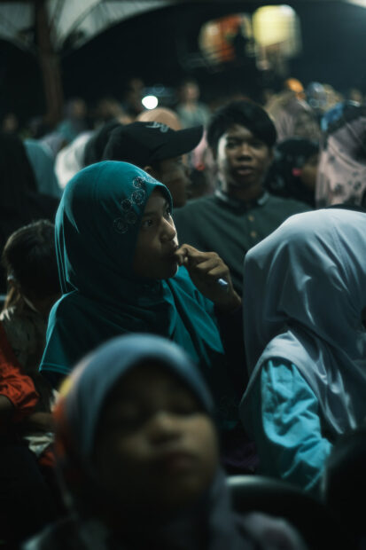 Girl with hijab at wedding on Mabul Island
