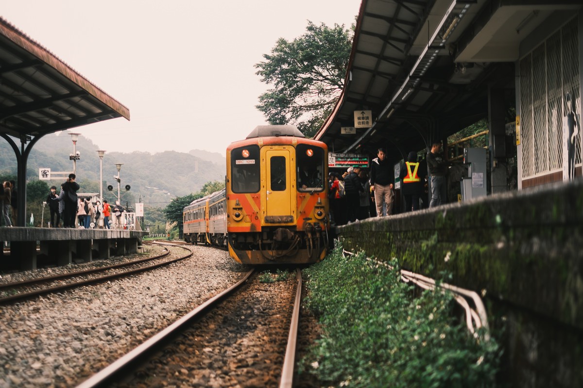 Shifen train on tracks