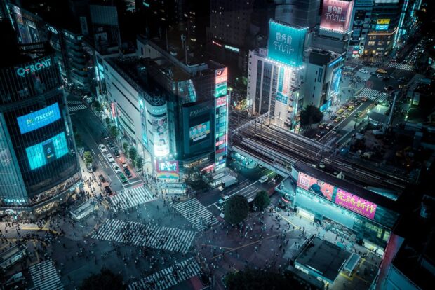 Best view of Shibuya Crossing at night