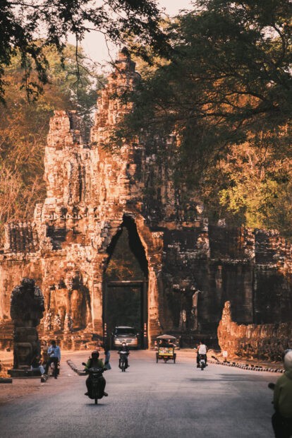 View of Om Southern Gate at Angkor Thom