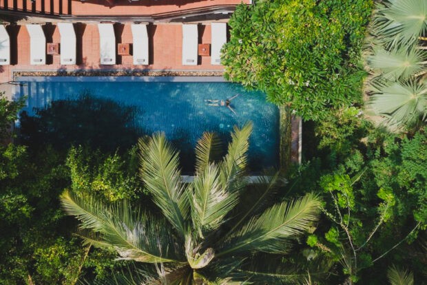 The Urban swimming pool from above Siem reap