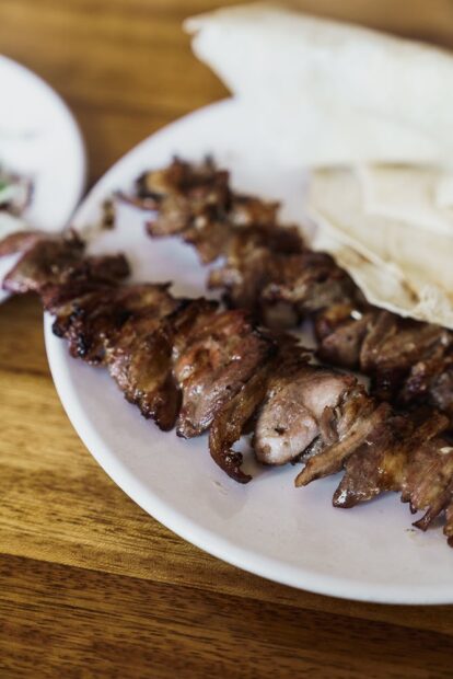 Istanbul Must Eats: Cag Kebab on a skewer close up