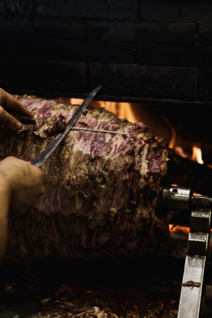 Istanbul Must Eats: Cağ Kebab on a horizontal spit