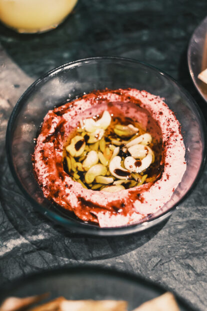 Fatouch Sofra tasting menu in Sevilla Hummus
