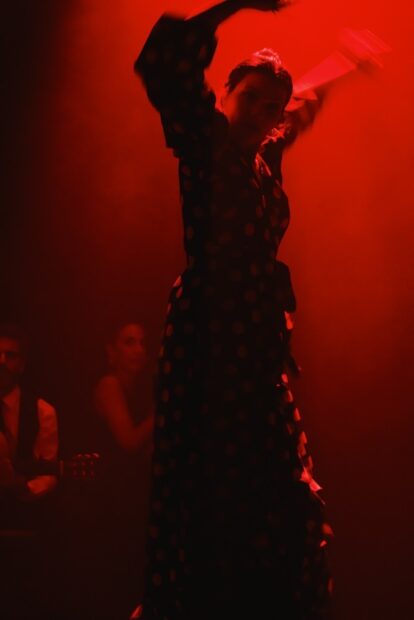 Flamenco dancer silhouette at Teatro Sevilla