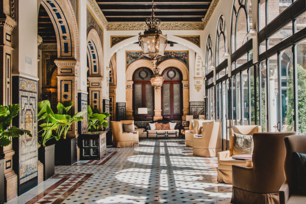 Hotel Alfonso XIII lobby in Seville