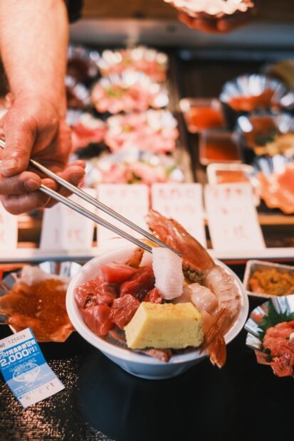 Build your own nokkedon seafood selections in Aomori