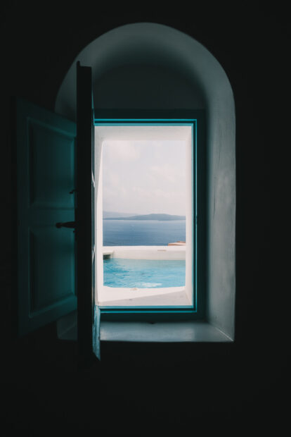 Sophia Castle View Santorini Window