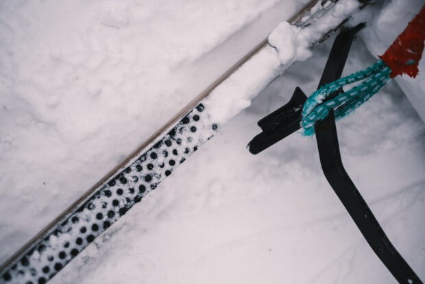 Rubber lining underneath husky sled