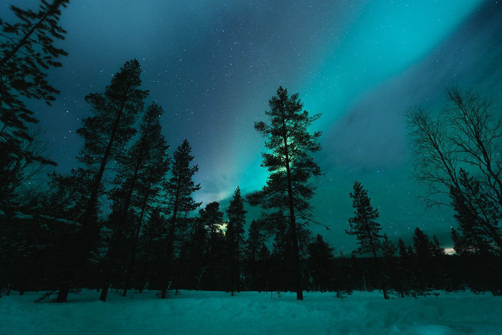 Northern lights in Finland Lapland Saariselka