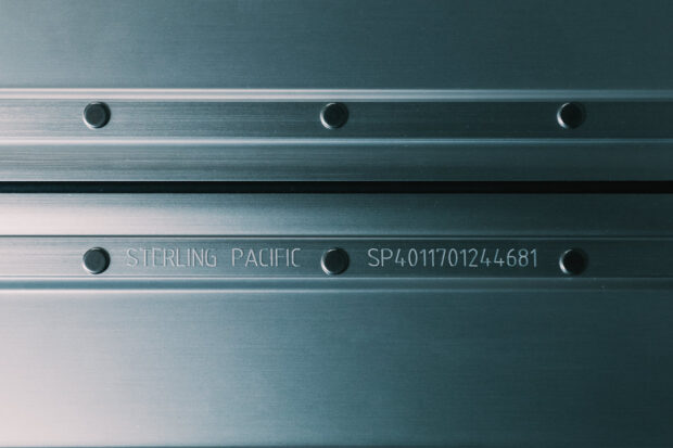 Sterling Pacific Batch Identification Number laser engraved