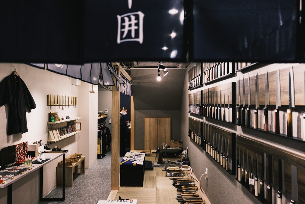Inside Hamonoya Hirai knife shop