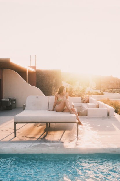 Elysian Retreat Villa Harmony at sunset